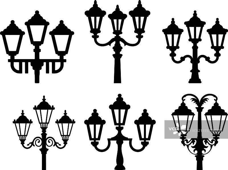 路灯灯柱街灯灯笼图片素材