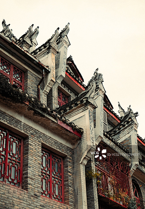 湖南省凤凰古城古建筑特写旅游风景区图片素材