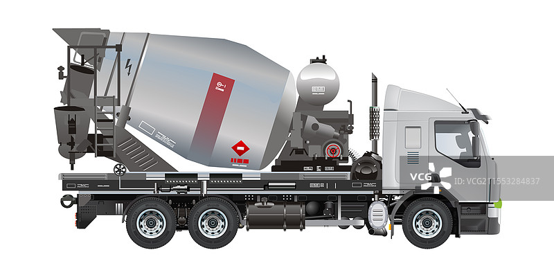 建筑用重型混凝土搅拌车图片素材