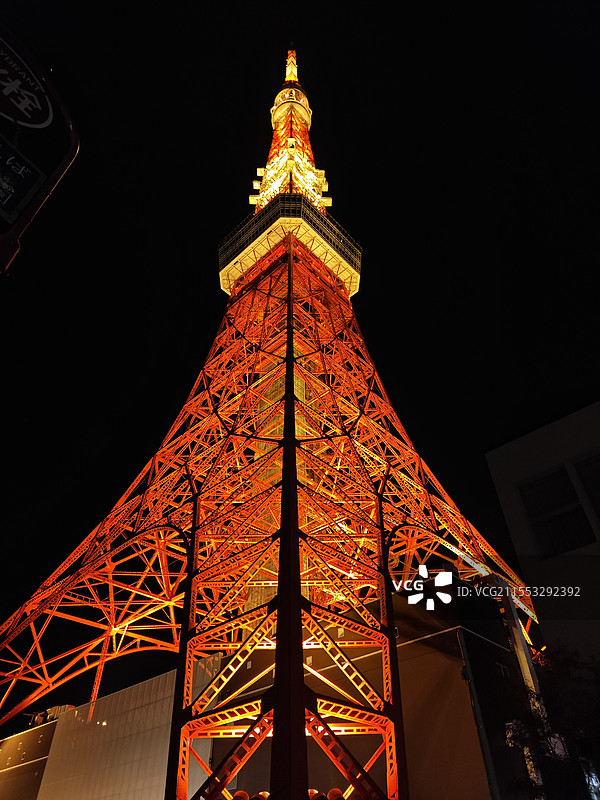 夜晚的东京塔图片素材