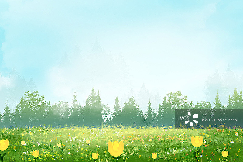 唯美清新花草背景户外旅游风景背景图片素材