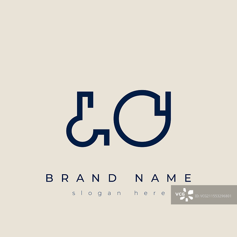 字母“lo”图标标志图片素材