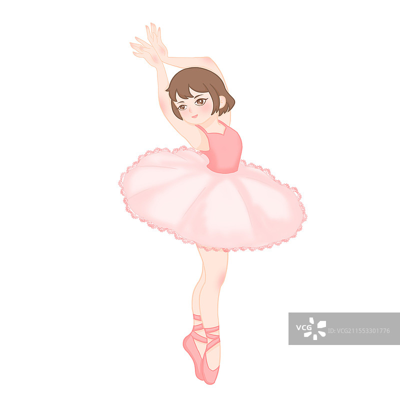 芭蕾舞少女舞蹈卡通人物梦幻唯美少女芭蕾舞PNG素材舞蹈人物元素图片素材