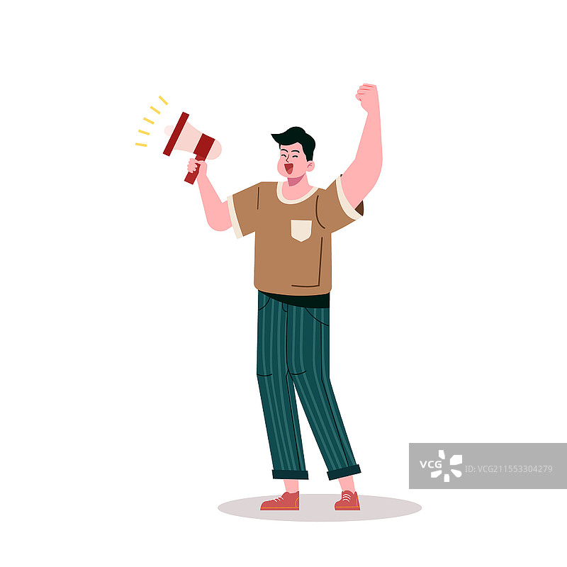 喇叭人物元素 PNG素材 AI素材人物喇叭元素图片素材