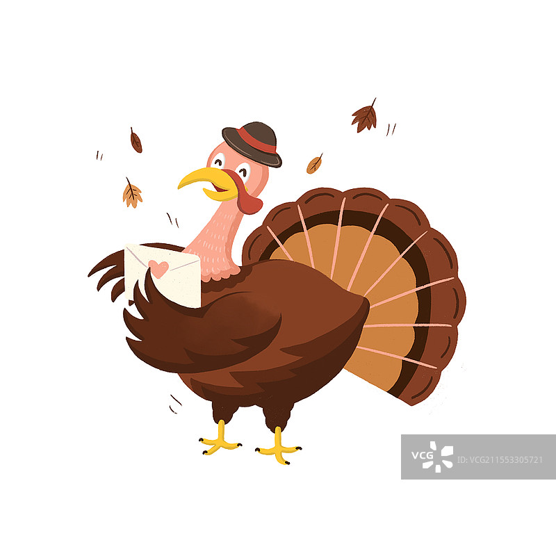 感恩节火鸡节日庆祝PNG插画素材感恩节火鸡元素图片素材