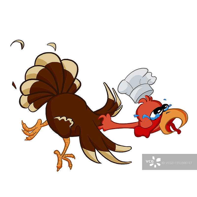 逃命的火鸡 感恩节卡通火鸡 餐饮餐厅 PNG素材感恩节火鸡元素图片素材