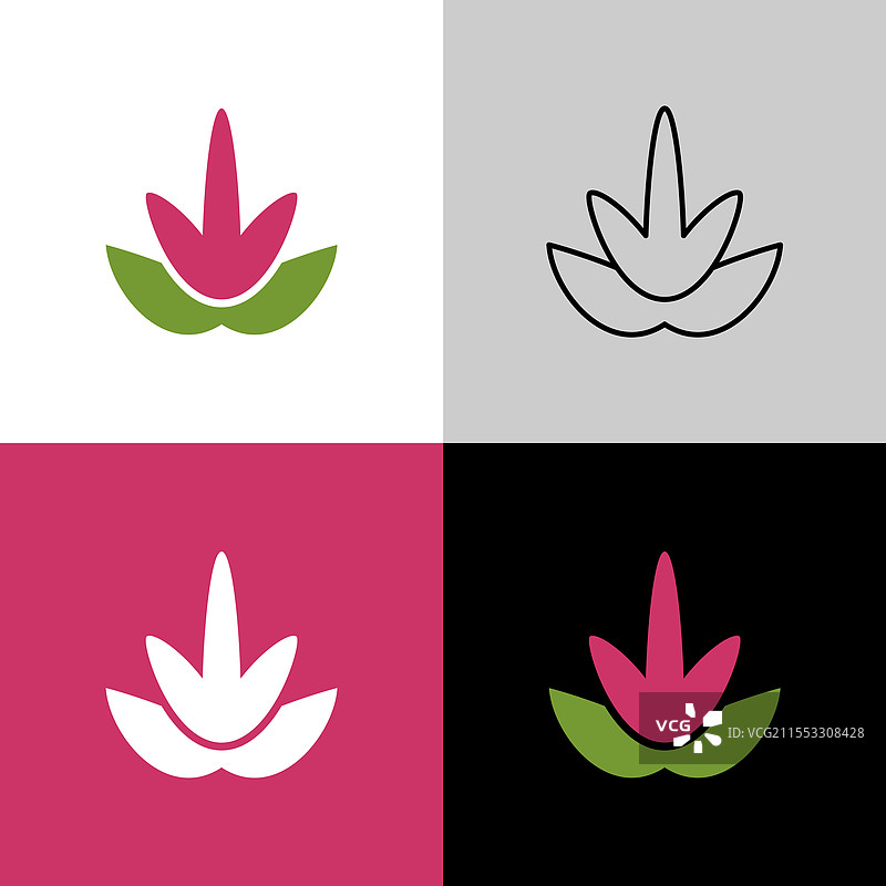 苋菜花标志图片素材