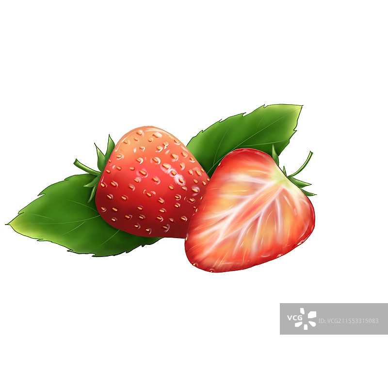 写实水果草莓元素素材草莓写实水果图片素材