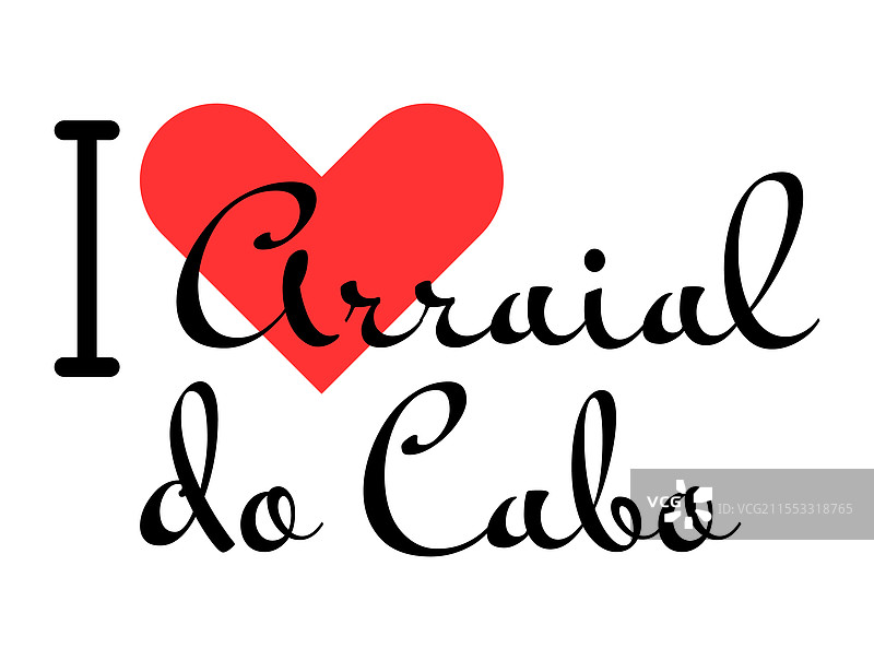 我爱巴西的阿拉伊亚尔多卡博城市手绘图图片素材