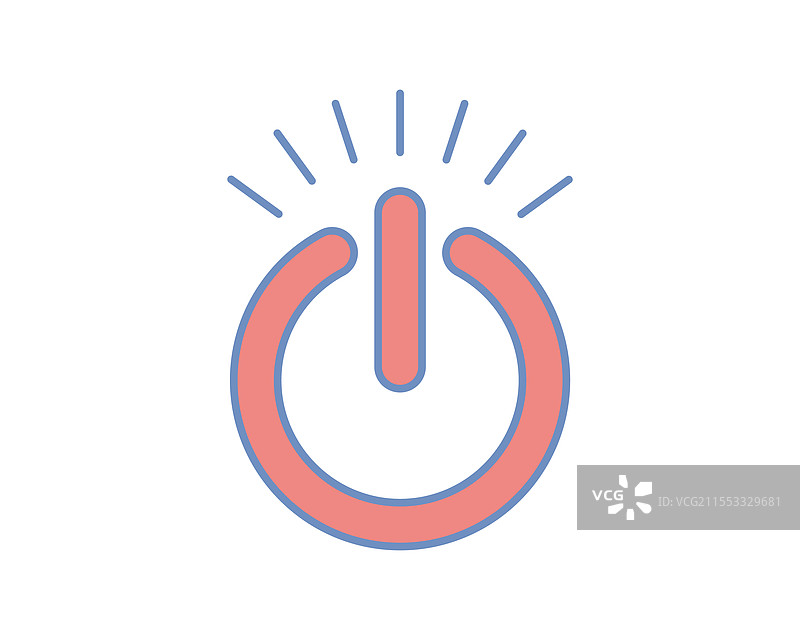 时尚的电源按钮图标图形，完美适用于应用程序图片素材