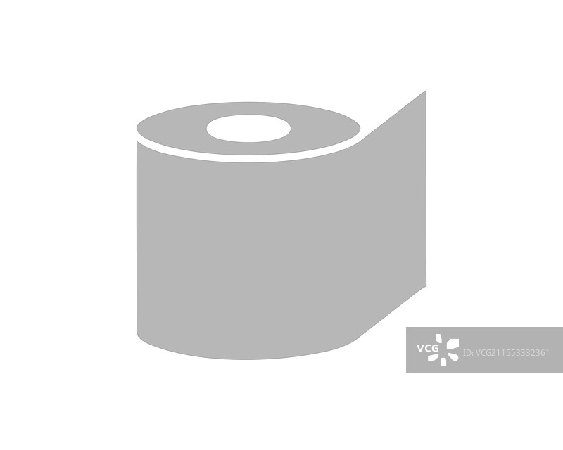 卫生纸卷或管图标设计模板图片素材