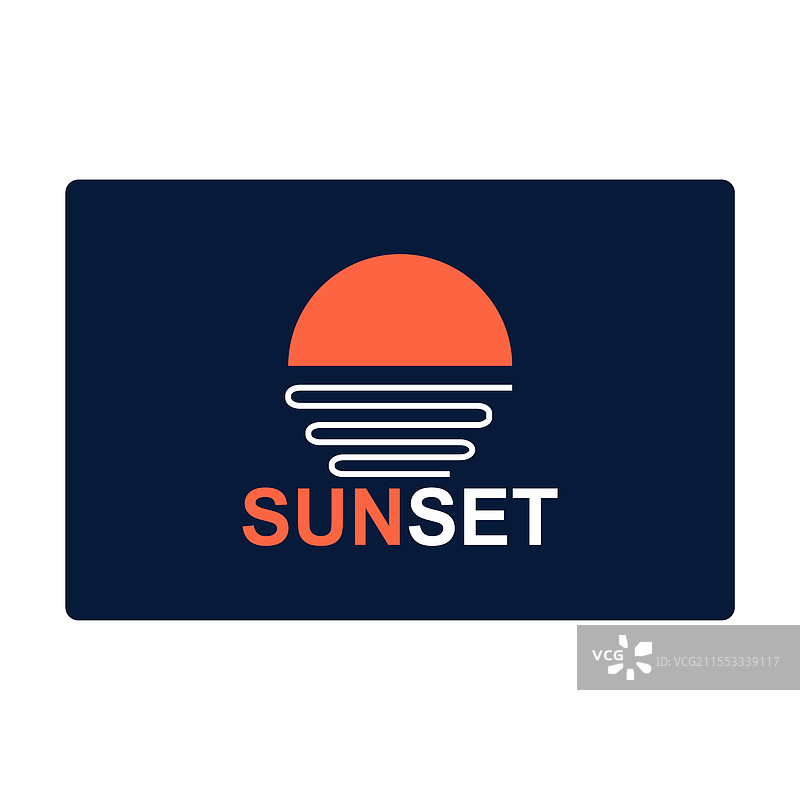 现代彩色全景线条logo设计图片素材