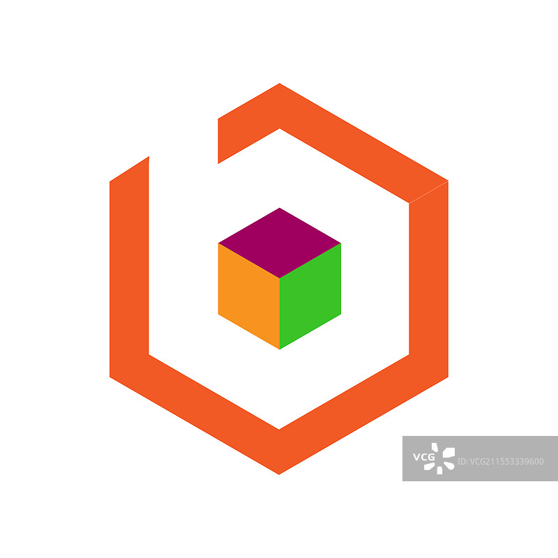 现代彩色全景线条logo设计图片素材