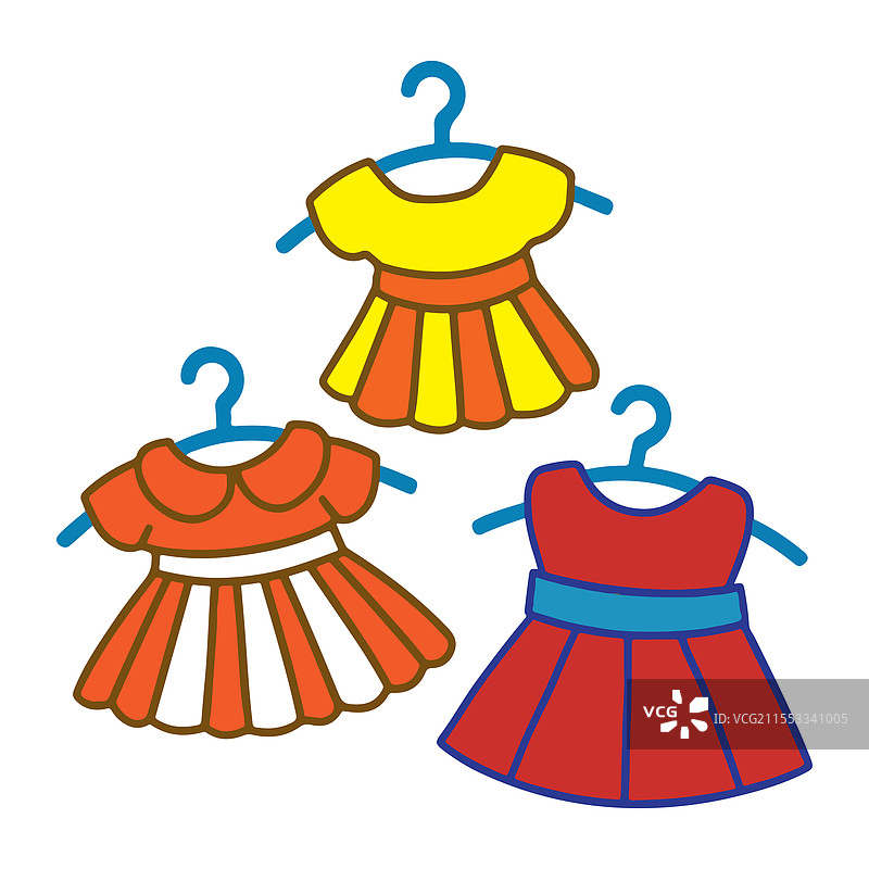 一些可爱的儿童服装设计图片素材