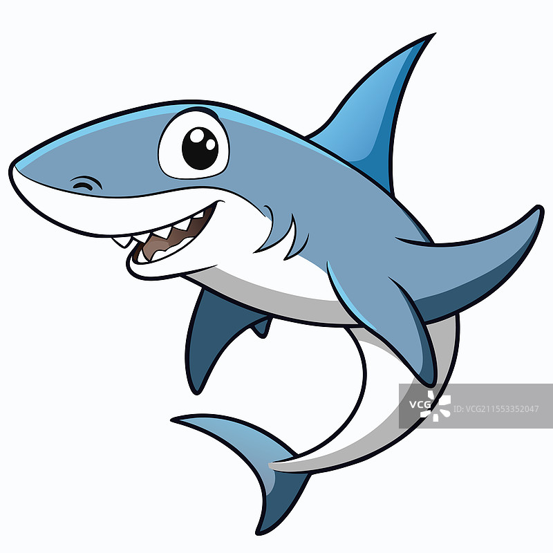 锤头鲨鱼在白色背景上孤立展示图片素材