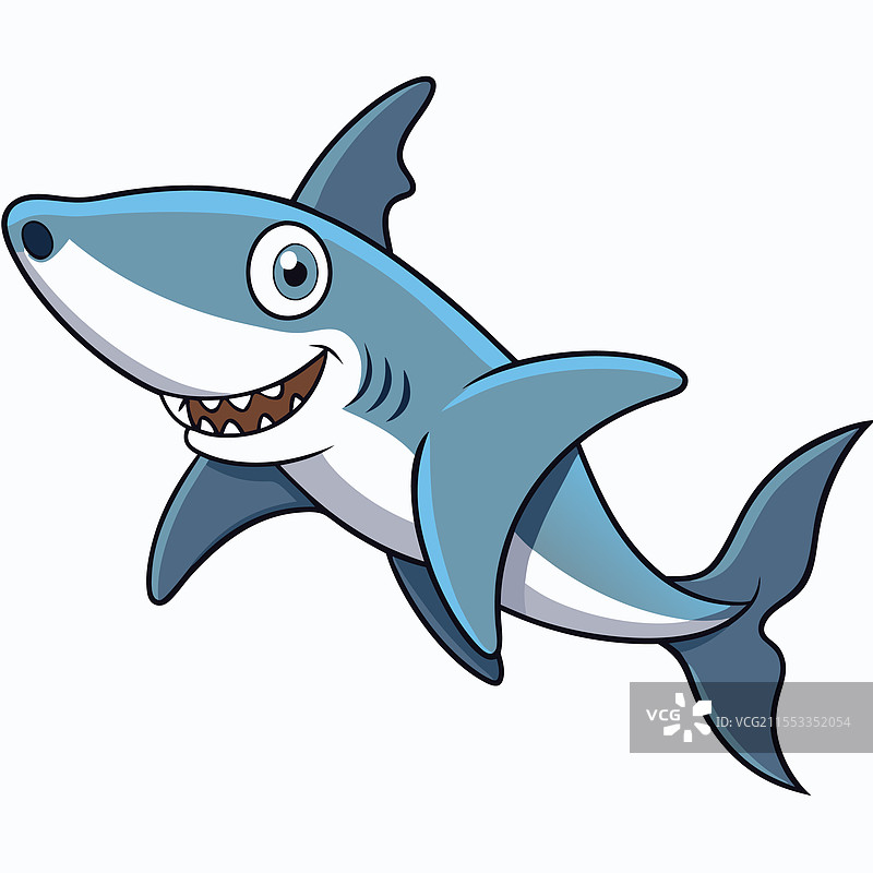 锤头鲨鱼在白色背景上孤立展示图片素材