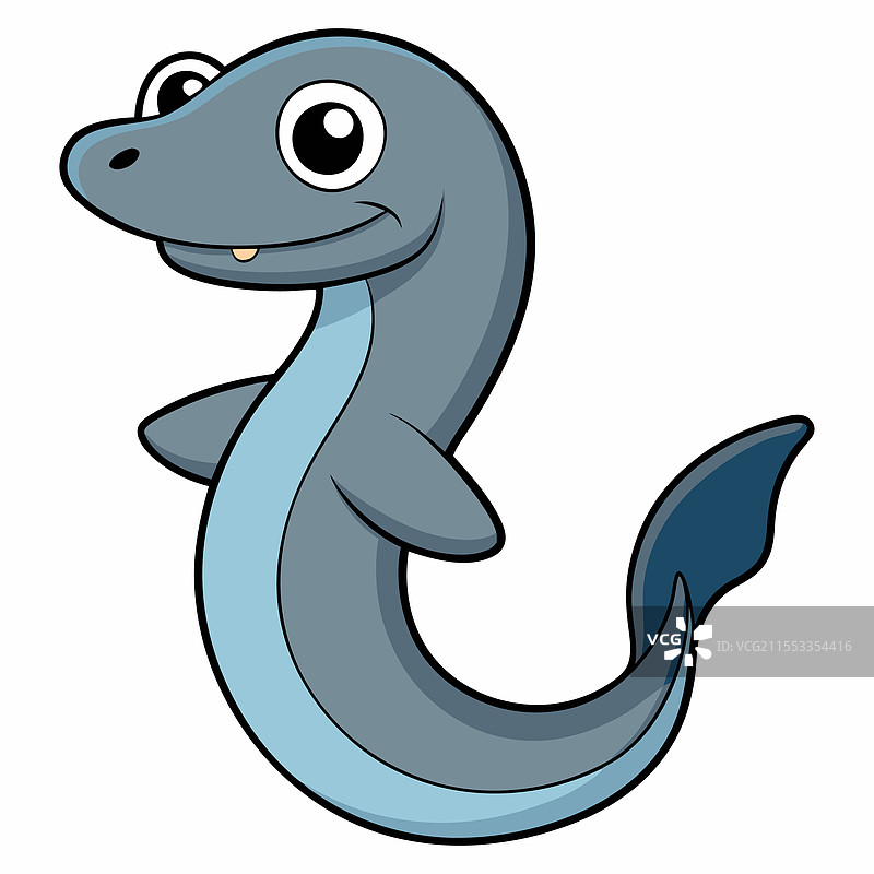 孤立在白色背景上的鳗鱼图片素材