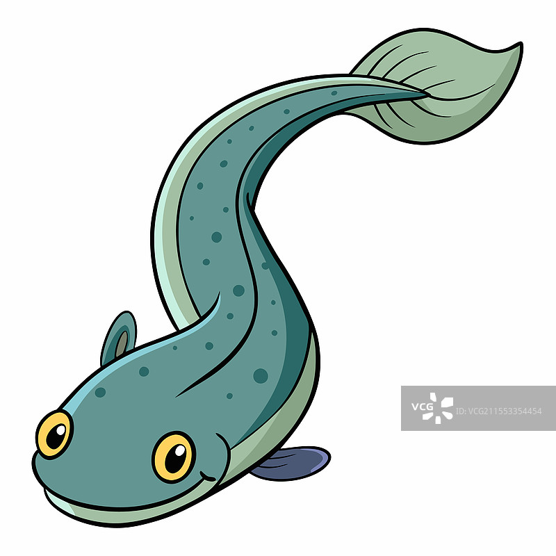 孤立在白色背景上的海鳗鱼图片素材