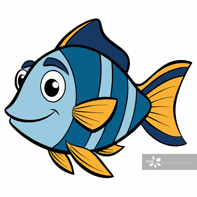 孤立的奥斯卡鱼，平放在白色背景上图片素材