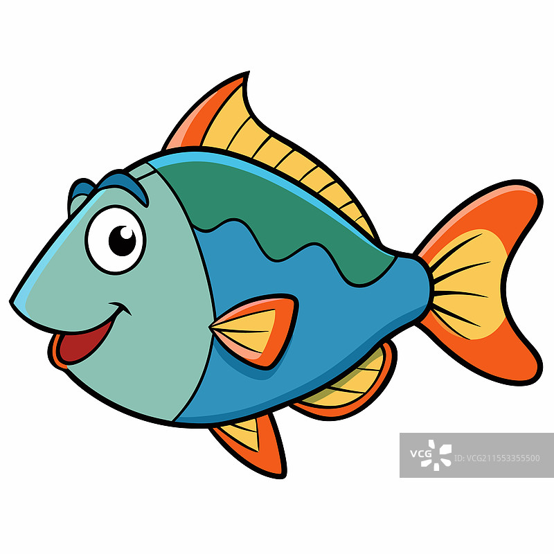 孤立在白色背景上的鹦嘴鱼图片素材