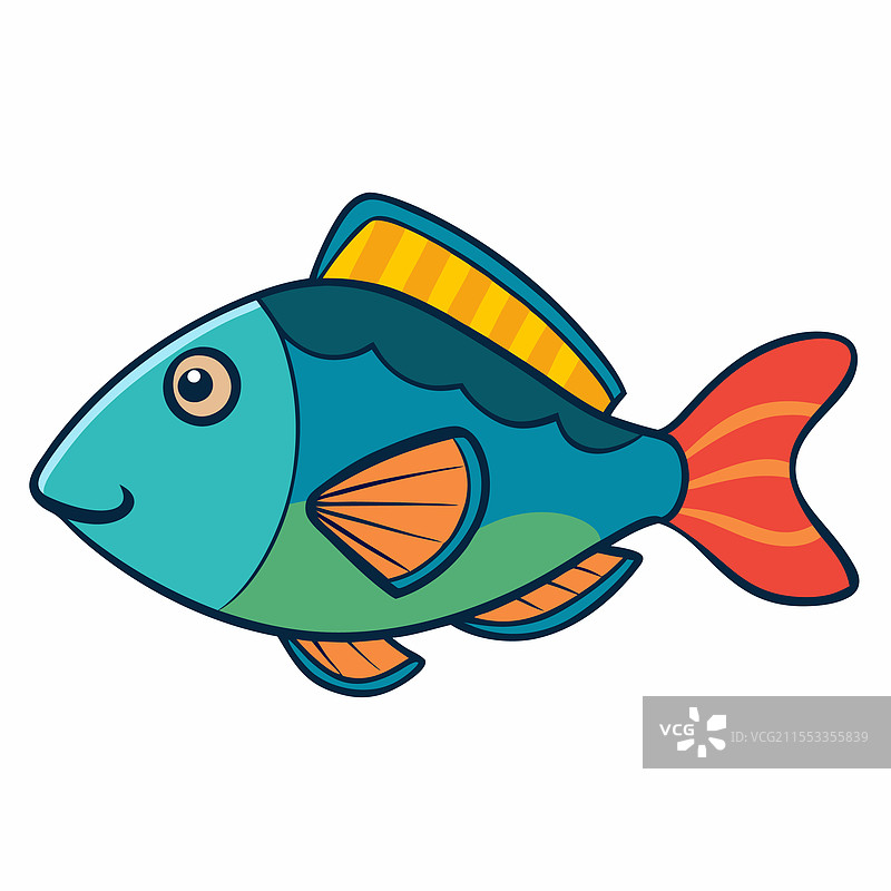 孤立在白色背景上的鹦嘴鱼图片素材