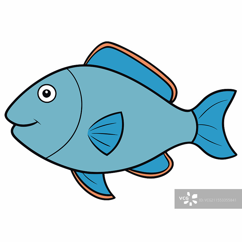 孤立在白色背景上的鹦嘴鱼图片素材