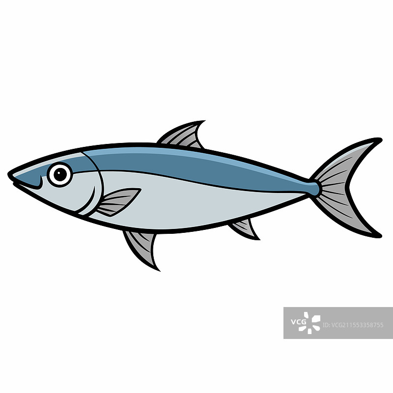 孤立在白色背景上的沙丁鱼图片素材