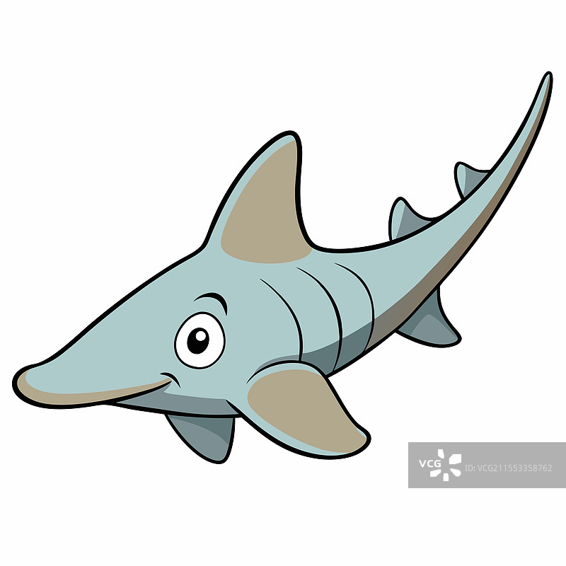 锯鱼在白色背景上孤立平放图片素材