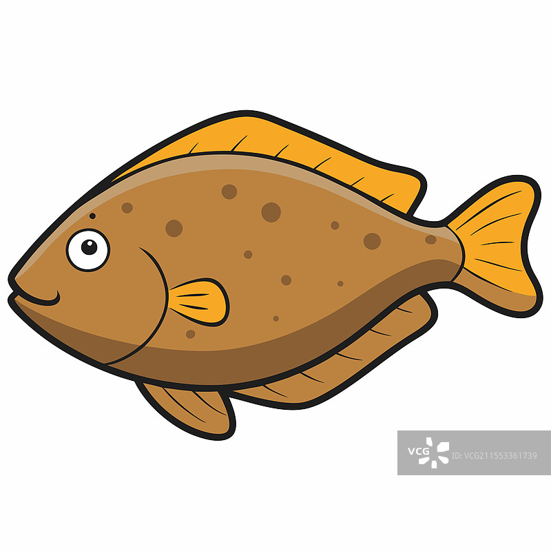 孤独的鱼在白色背景上平放图片素材