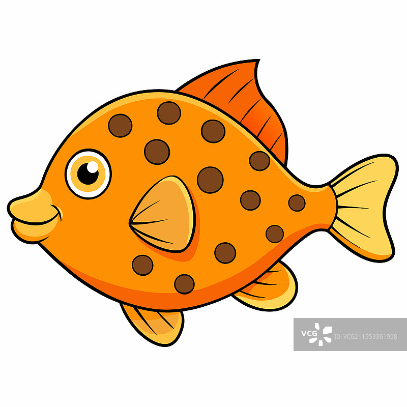 孤立的日光鱼，平放在白色背景上图片素材