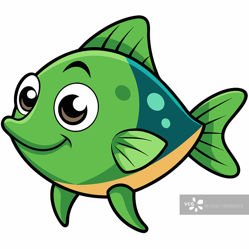 孤立的日光鱼，平放在白色背景上图片素材