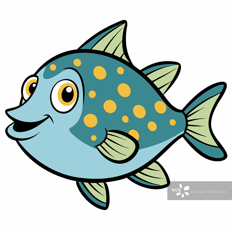 孤立的日光鱼，平放在白色背景上图片素材