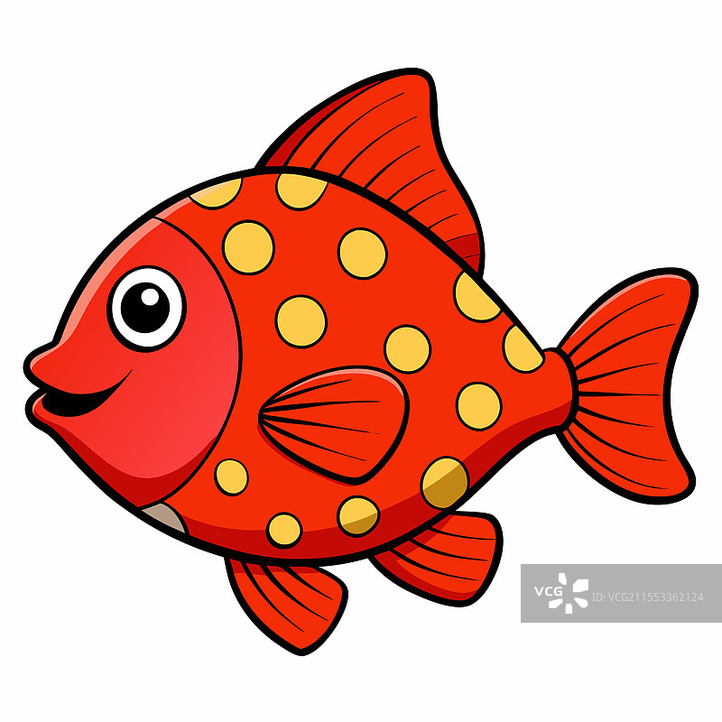 孤立的日光鱼，平放在白色背景上图片素材