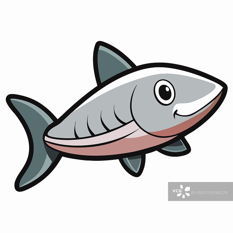 孤立的鲹鱼，平放在白色背景上图片素材