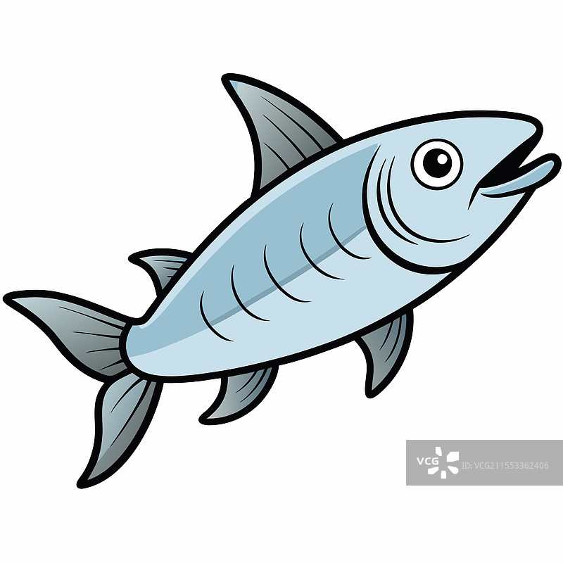 孤立在白色背景上的鲹鱼图片素材
