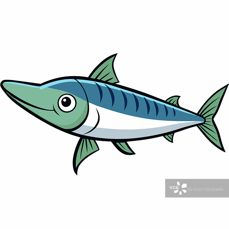 独立在白色背景上的华夫鱼图片素材