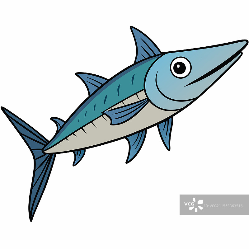 独立在白色背景上的华夫鱼图片素材