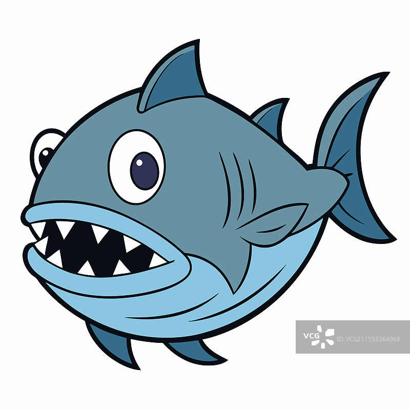 孤立的狼鱼，平放在白色背景上图片素材