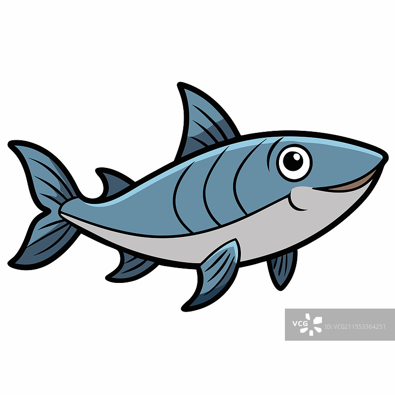 孤立的狼鱼，平放在白色背景上图片素材