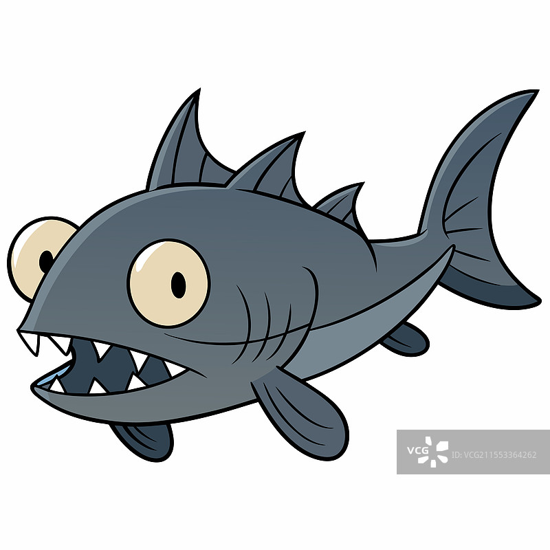 孤立的狼鱼，平放在白色背景上图片素材