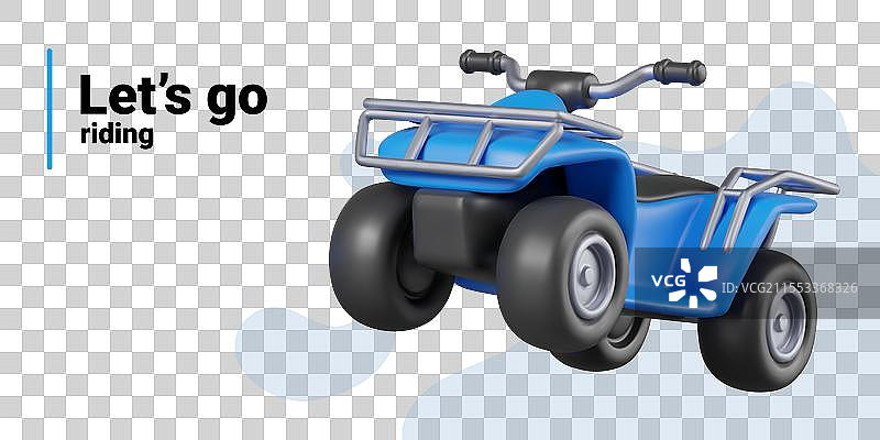 四轮摩托骑行概念图片素材