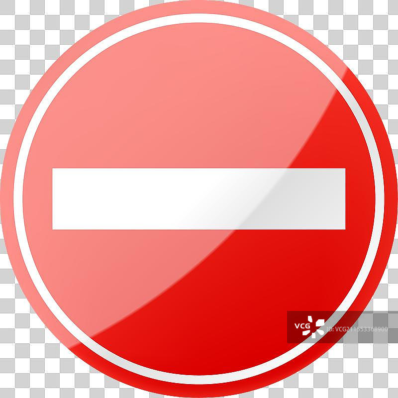 带有光泽效果的红色停车标志，孤立在白色背景上图片素材