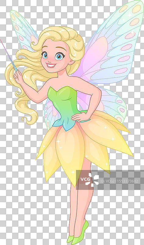 可爱的飞行仙女与魔法图片素材