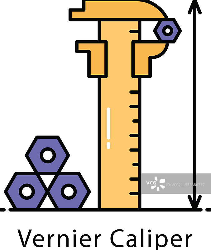 填充的游标卡尺图片素材