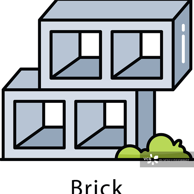 砖块填充轮廓图片素材