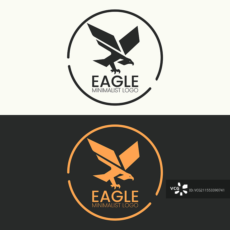 鹰的极简主义标志图片素材