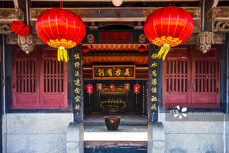 福建埭美村祠堂图片素材