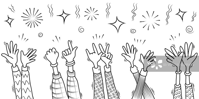 手绘掌声图片素材