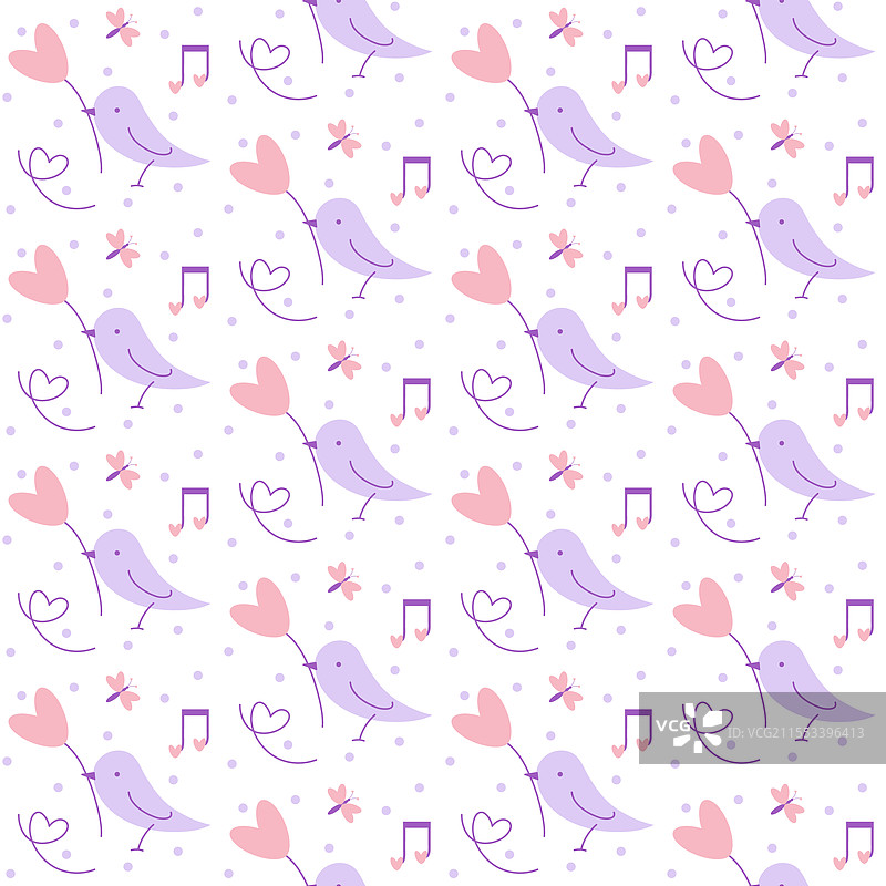 情人节爱情季节无缝图案图片素材