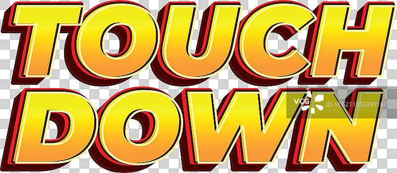 引人注目的颜色中的触地文本效果图片素材